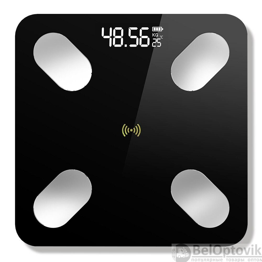Умные весы с Bluetooth Home Intelligent Scale (12 параметров, USB зарядка) Черные - фото 4 - id-p181586228