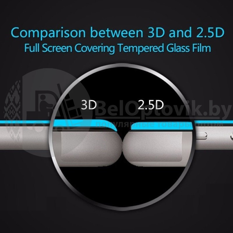 Защитное стекло (Glass 9D) iphone 7 в кейсе - фото 4 - id-p181593468