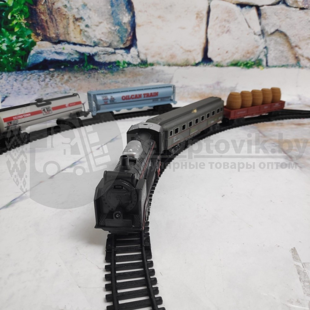Игровой набор Big Motors Железная дорога локомотив и 9 вагонов (звук, пар, свет). Живые фото - фото 2 - id-p181591291