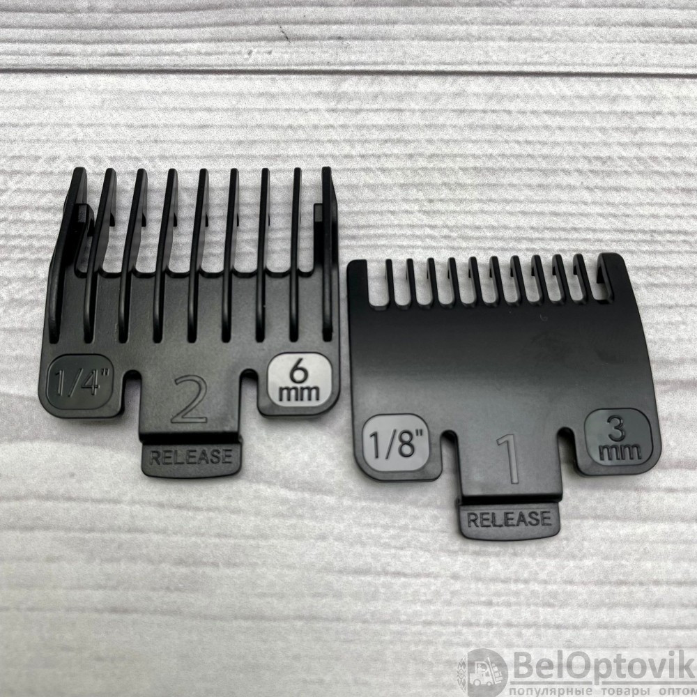 Профессиональный триммер для стрижки волос, бороды, усов Kemei KM-1990 (LED-индикатор работы и зарядки, 4 - фото 2 - id-p181586250