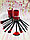 Набор кистей для макияжа в тубусе KYLIE RED/Black, RED/White 12 шт В белом тубусе с красным оформлением тубуса, фото 10
