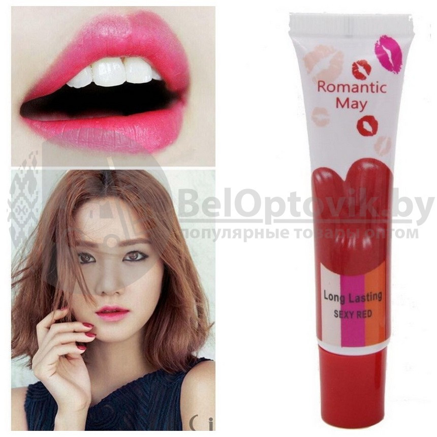 Ультра стойкий тинт для губ Romantic May Long Lasting Lip Color 24 тюбика, 5 стойких оттенков - фото 7 - id-p181594848