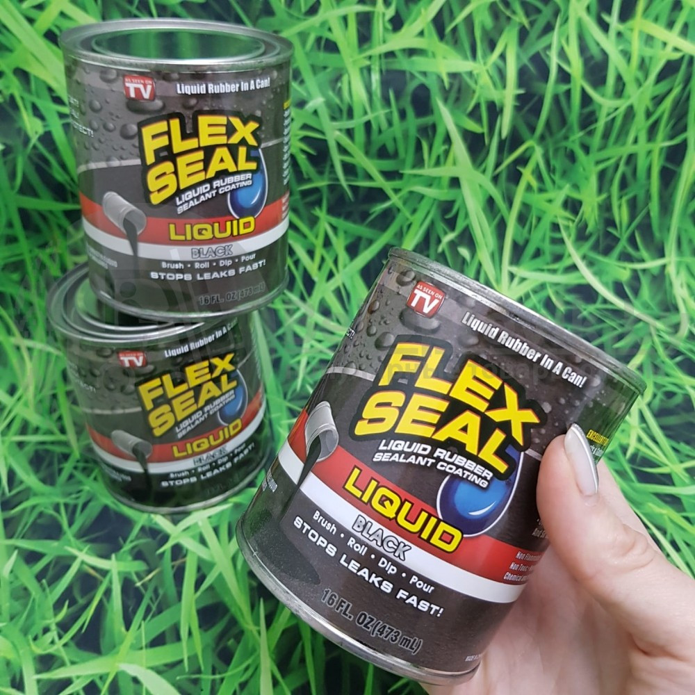 Клей-герметик Жидкая резина Водонепроницаемый FLEX SEAL LIQUID 473 мл. Черный - фото 2 - id-p181591379