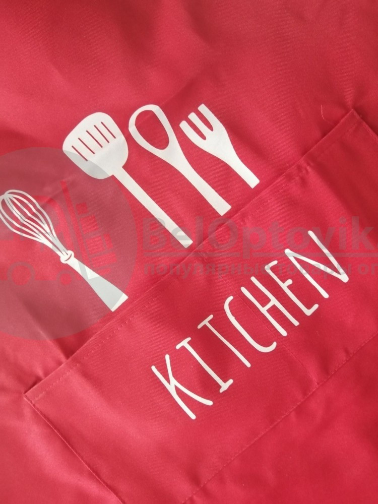 Фартук кухонный Kitchen 100 п/э Красный - фото 3 - id-p181592457
