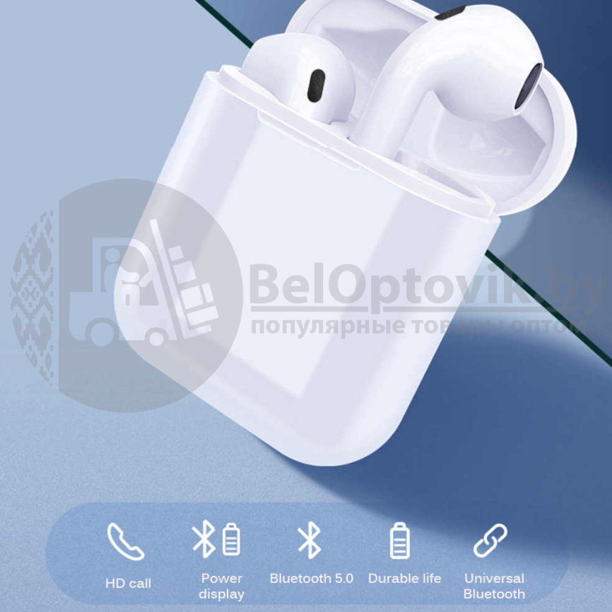 Наушники беспроводные i9S - TWS, переключение кнопка, Bluetooth 4.2 Белые - фото 2 - id-p181594880
