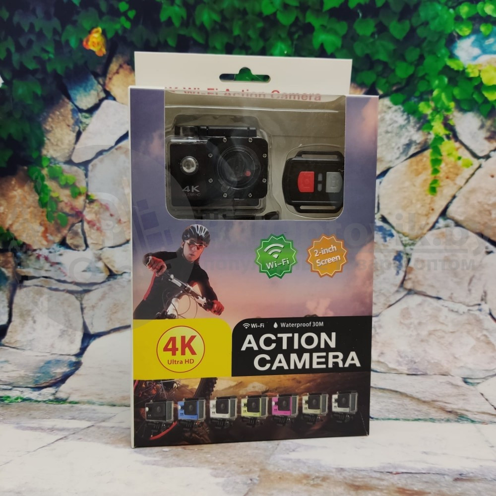 Экшн камера с пультом Action Camera Waterproof 4K Ultra HD - фото 2 - id-p181592514