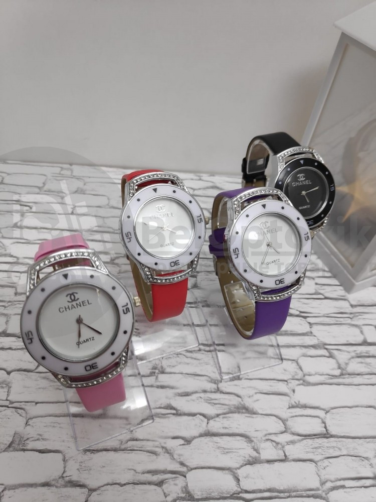 Часы наручные женские кварцевые Chanel Розовый - фото 4 - id-p181594942