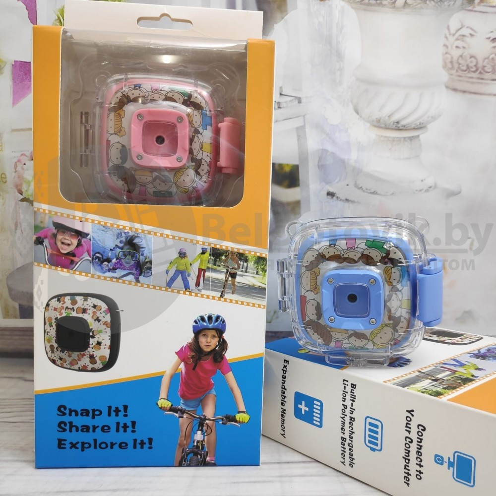 Детская экшн камера Action Camera Full HD 1080P Waterproof for Kids Желтая - фото 7 - id-p181593642
