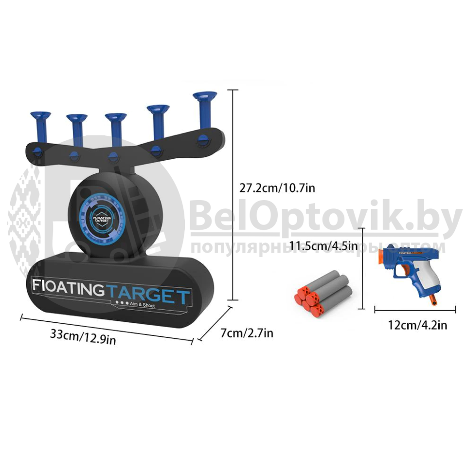 Игровой набор Hover Blast Воздушный тир Ховербласт/стрельба по парящим мишеням (Летающие мишени), бластер и 5 - фото 3 - id-p181587599
