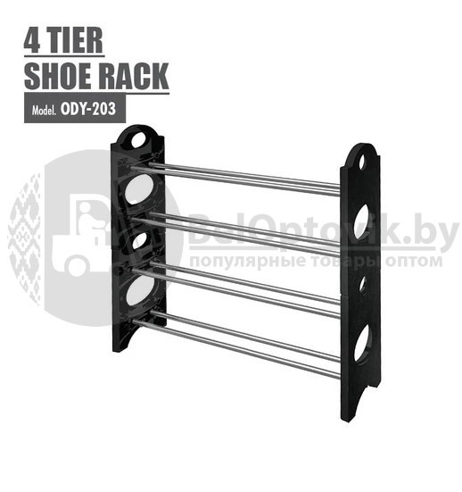 Полка - шкаф (органайзер) для хранения обуви 4 Tier Shoe Rack (Шу Рек 4 полки) - фото 9 - id-p181589419