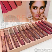 Набор матовых жидких губных помад NUDE NEW, 12 оттенков