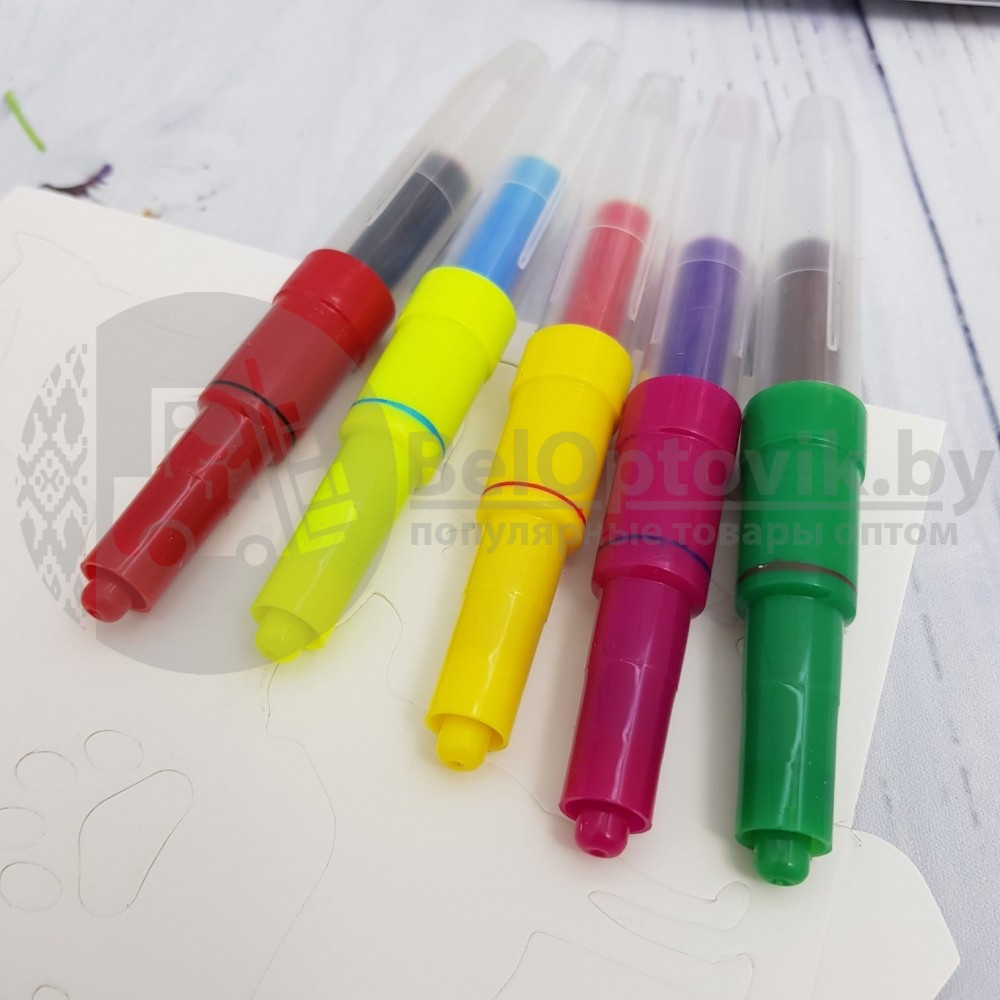 Воздушные фломастеры Airbrush Magic Pens, 10 маркеров в наборе 10 разнообразных трафаретов - фото 5 - id-p181595000