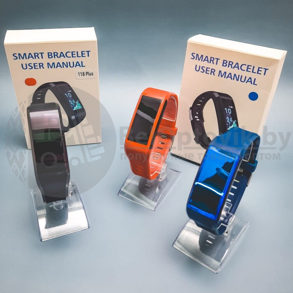 Умный фитнес - браслет smart braclet (копия 118 plus) Черный - фото 3 - id-p181586432