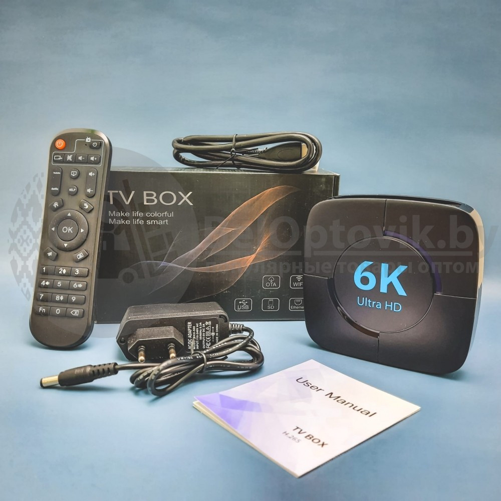 Телевизионная андроид приставка TV BOX 6K ULTRA HD 2Gb/16Gb Wi Fi c пультом ду - фото 3 - id-p181586442