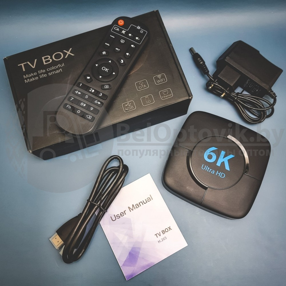 Телевизионная андроид приставка TV BOX 6K ULTRA HD 2Gb/16Gb Wi Fi c пультом ду - фото 4 - id-p181586442
