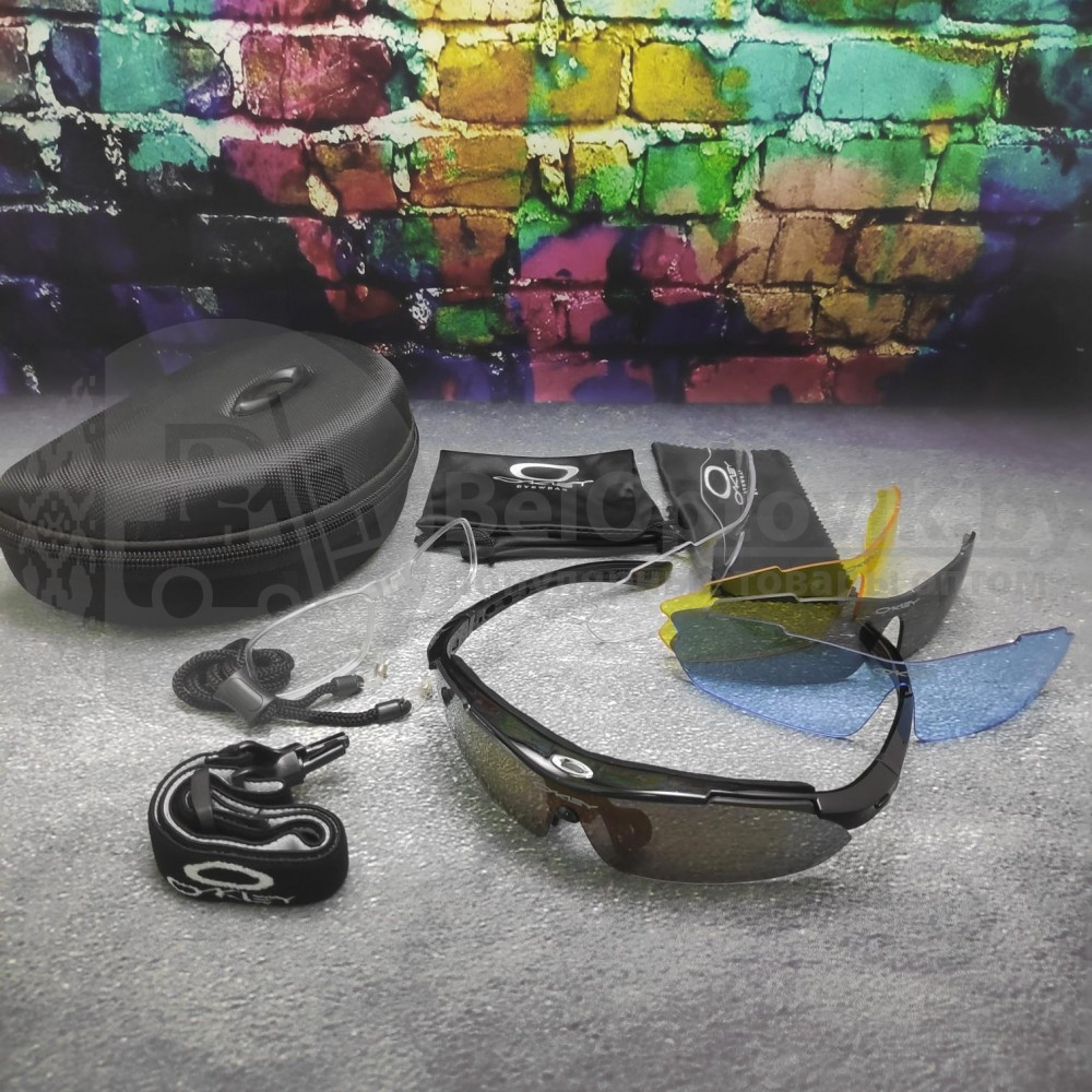 Очки тактические Oakley с поляризацией и сменными линзами (пластик, акрил, 14 сменные линзы, polirazed) - фото 7 - id-p181589472