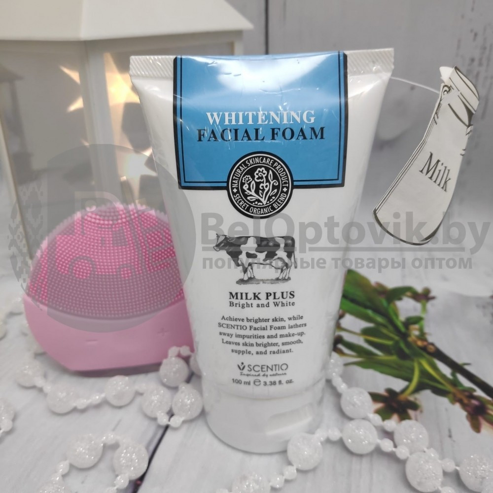 Пенка для умывания Whitening Q10 Facial Foam Milk Plus с молочным протеином и коэнзимом Q10, 100 мл. (бережное - фото 2 - id-p181593737