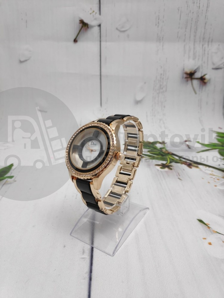 Часы наручные женские Dior 6118 G (со стразами) Белые - фото 2 - id-p181595068