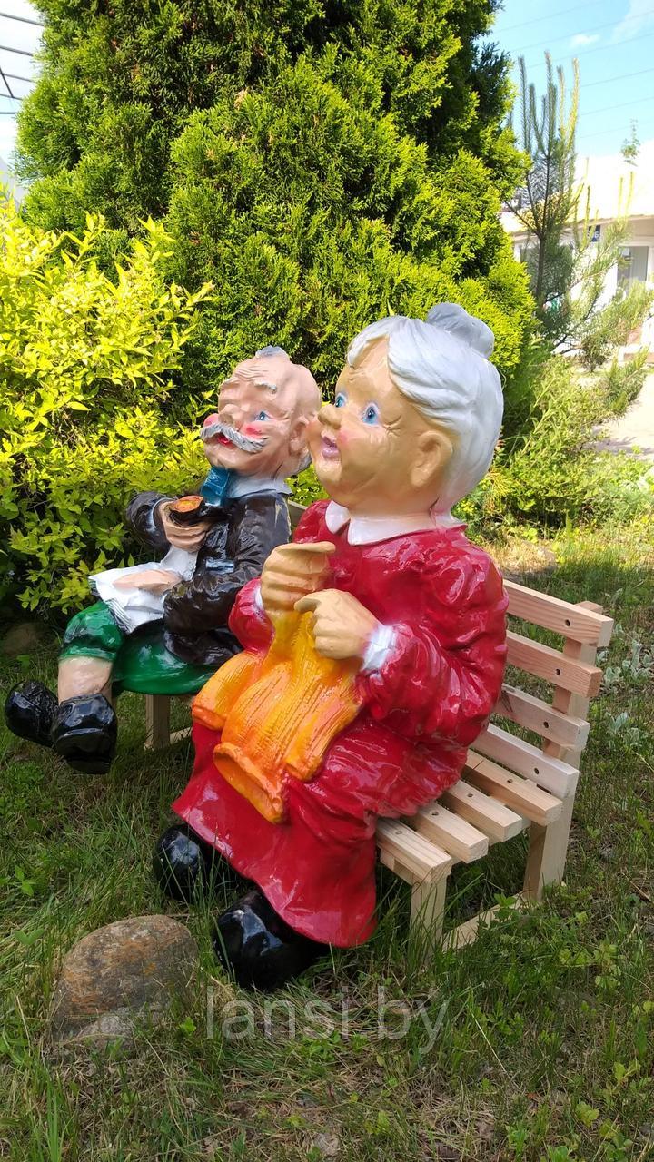 Скульптура "Дед с бабкой на лавке" . - фото 3 - id-p181599816