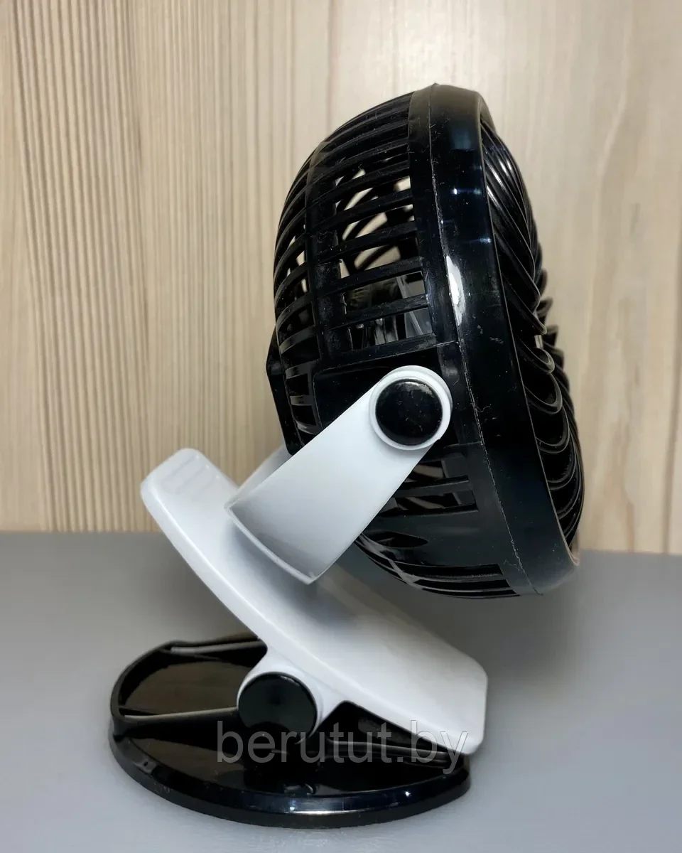 Вентилятор бытовой настольный с аккумулятором SOUSER / Портативный вентилятор на прищепке черный - фото 5 - id-p181601266