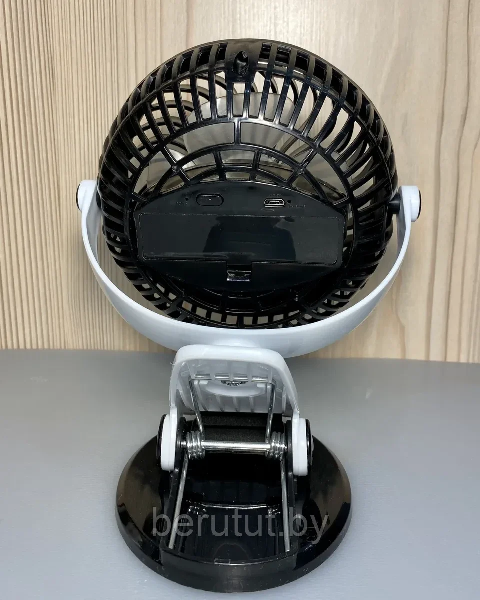 Вентилятор бытовой настольный с аккумулятором SOUSER / Портативный вентилятор на прищепке черный - фото 6 - id-p181601266