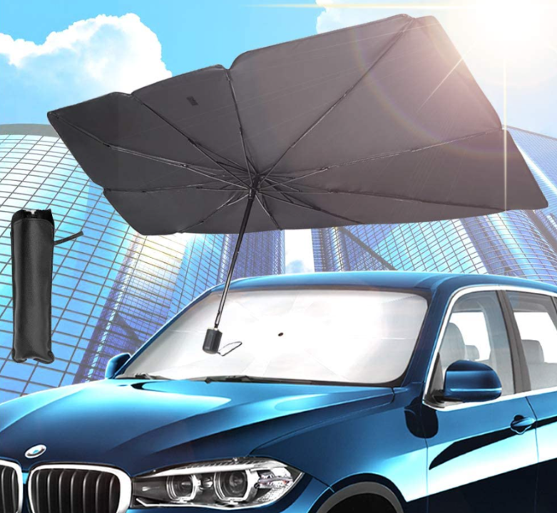 Солнцезащитный зонт для лобового стекла автомобиля, светоотражающий, складной 75 х 130 см - фото 7 - id-p181601268