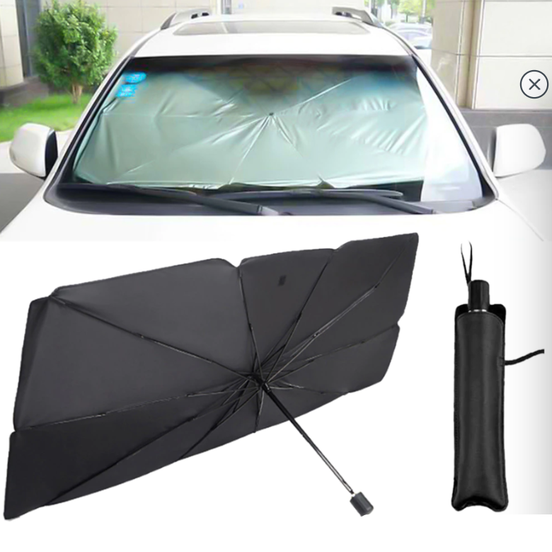 Солнцезащитный зонт для лобового стекла автомобиля, светоотражающий, складной 75 х 130 см - фото 7 - id-p181601269