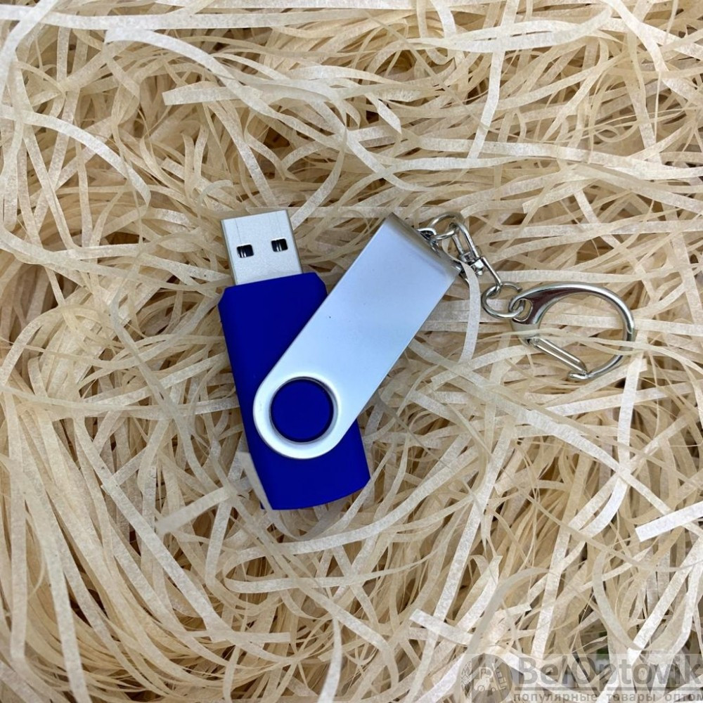 USB накопитель с брелком (флешка) Twist , 32 Гб Синяя - фото 4 - id-p181602447