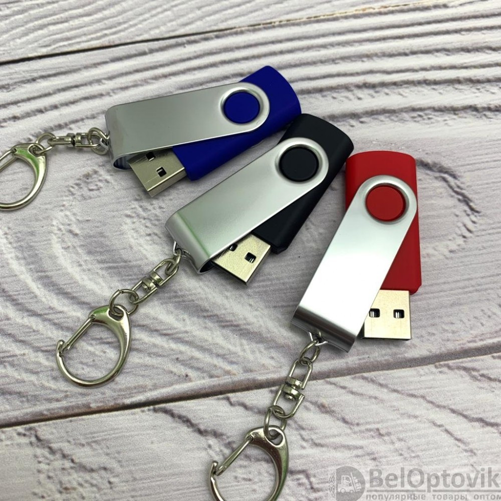 USB накопитель с брелком (флешка) Twist , 32 Гб Синяя - фото 9 - id-p181602447