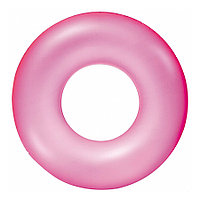 Надувной круг INTEX неоновый розовый с перламутровым блеском 9+, 91см, 59262