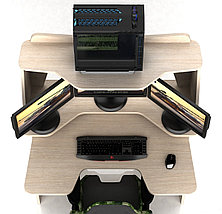 Геймерский компьютерный стол DX BIG COMFORT Дуб молочный, фото 3