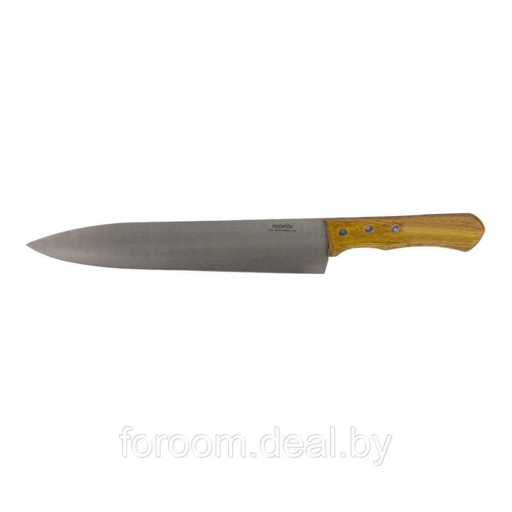 Нож поварской 24/37 см с деревянной ручкой Appetite C231 - фото 1 - id-p181602792