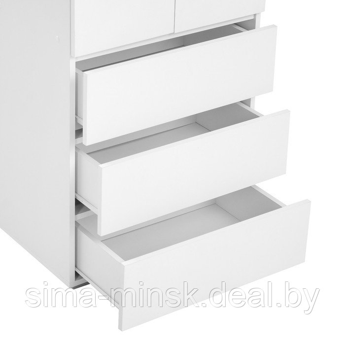 Шкаф 2х створчатый КЕОС с 3мя ящиками, 600х400х1800, Белый - фото 6 - id-p181612422