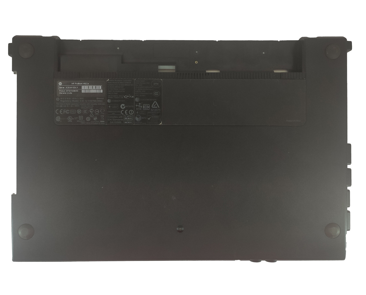 Нижняя часть корпуса HP ProBook 4520s, 4525s черная (с разбора)