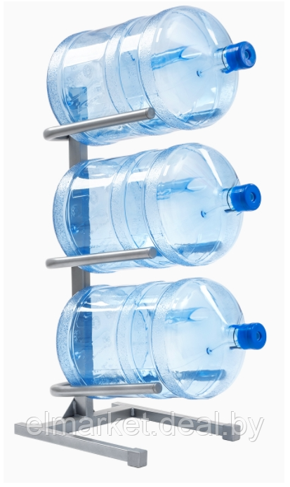Подставка Ecotronic для 3 бутылей серая - фото 1 - id-p181620083