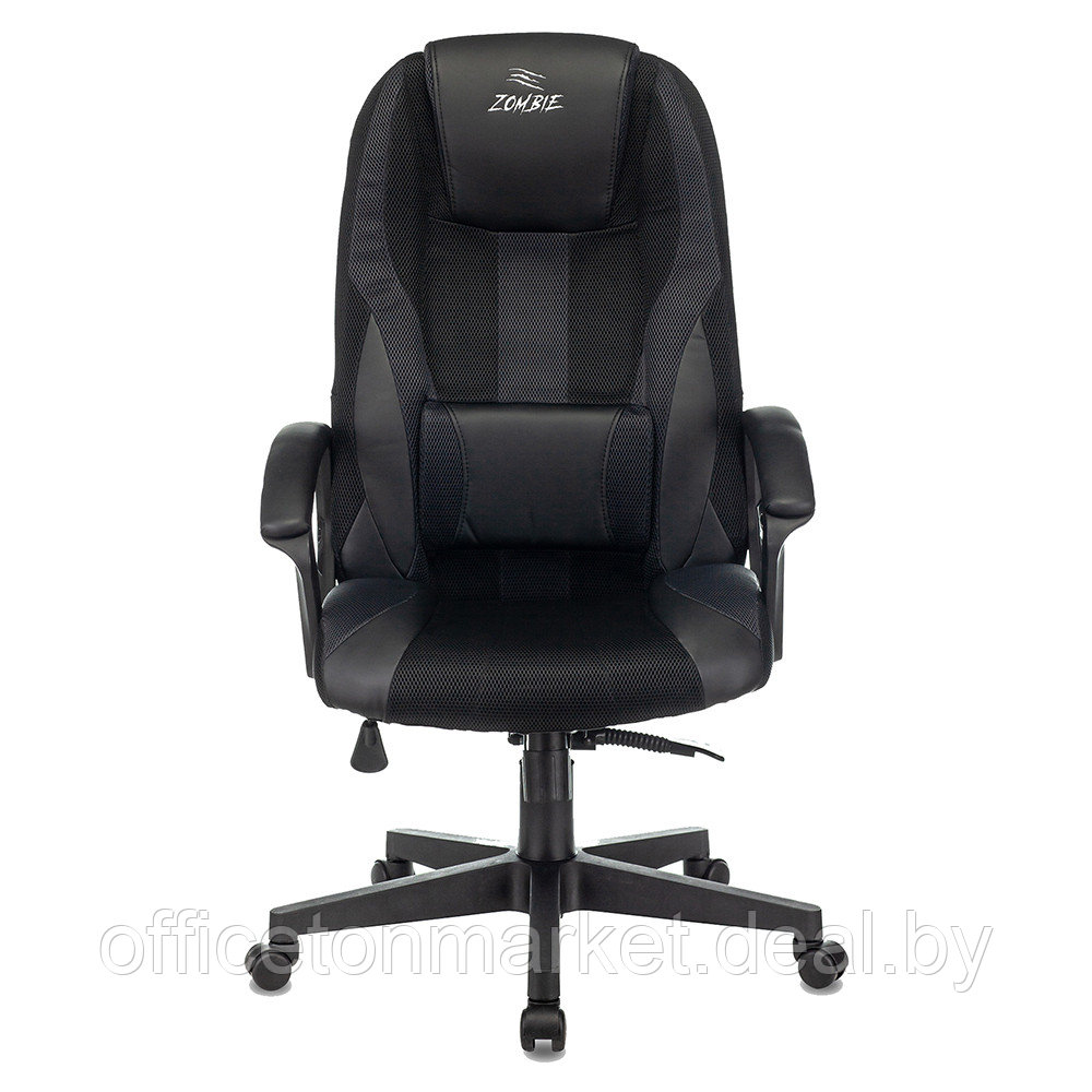 Кресло игровое "Бюрократ Zombie 9", текстиль, экокожа, пластик, черный,серый - фото 2 - id-p181608724
