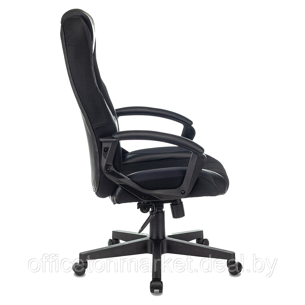 Кресло игровое "Бюрократ Zombie 9", текстиль, экокожа, пластик, черный,серый - фото 3 - id-p181608724