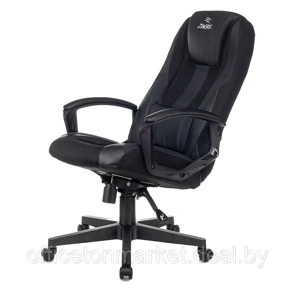 Кресло игровое "Бюрократ Zombie 9", текстиль, экокожа, пластик, черный,серый - фото 6 - id-p181608724