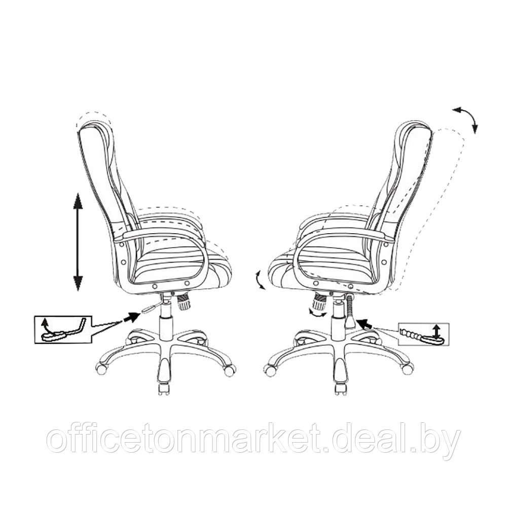 Кресло игровое "Бюрократ Zombie 9", текстиль, экокожа, пластик, черный,серый - фото 10 - id-p181608724