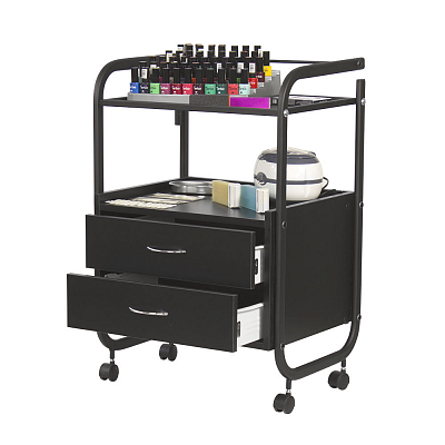 Тележка для маникюрных инструментов МД-106 Black, фото 1