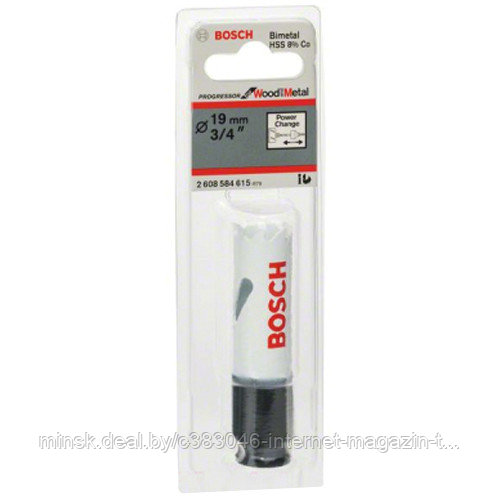 Коронка по дереву 19 мм Progressor for Wood and Metal BOSCH (2608584615) - фото 1 - id-p114592364