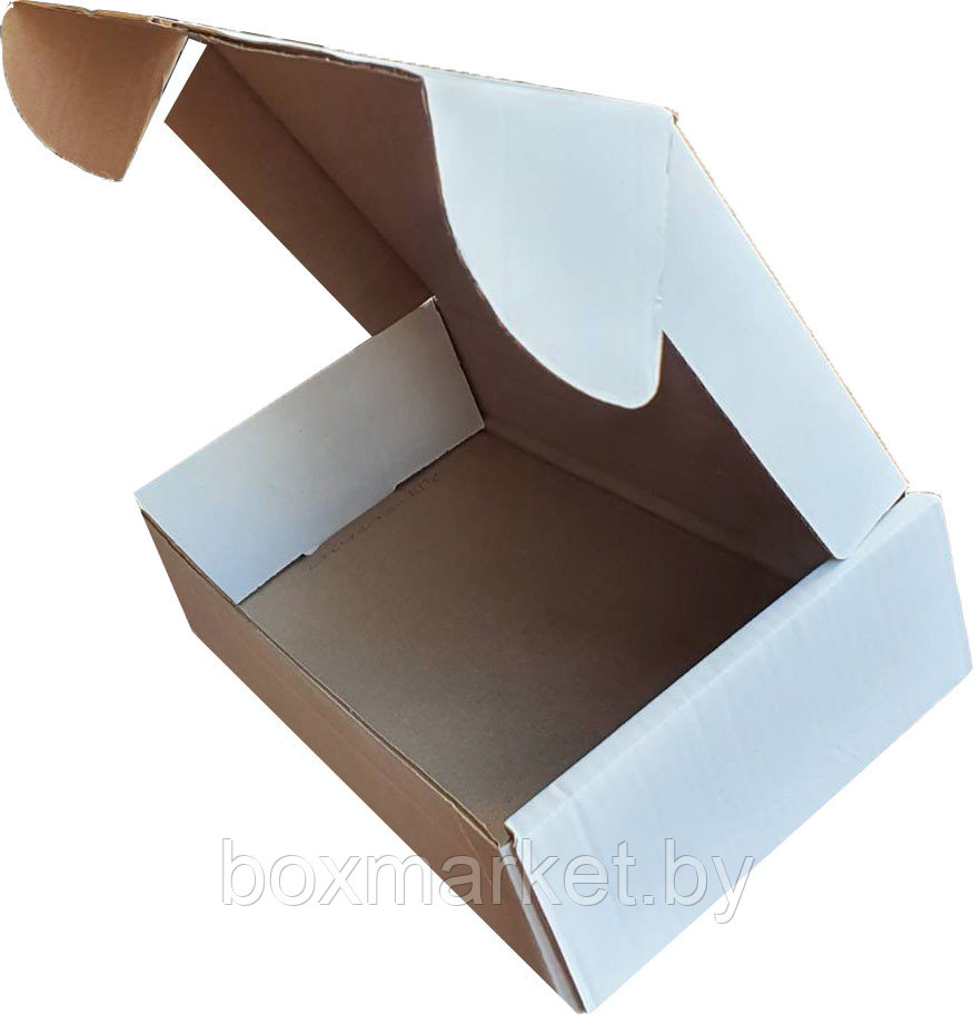 Коробка самосборная 125 х 95 х 65 мм белая fefco 0427 из гофрокартона 3 мм Т23 - фото 1 - id-p181638335
