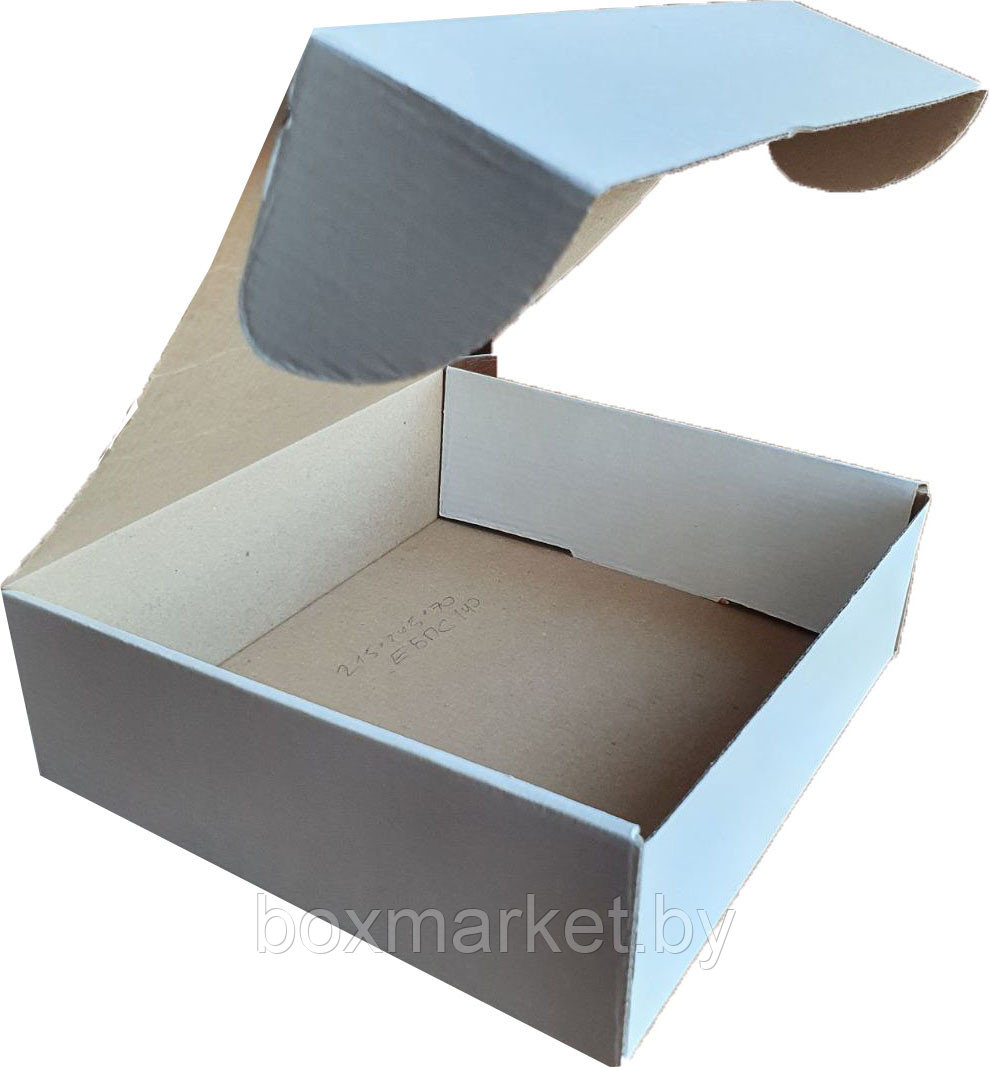 Коробка самосборная 215х205х70 мм белая fefco 0427 из микрогофрокартона 1,5 мм Т23 - фото 1 - id-p181638356