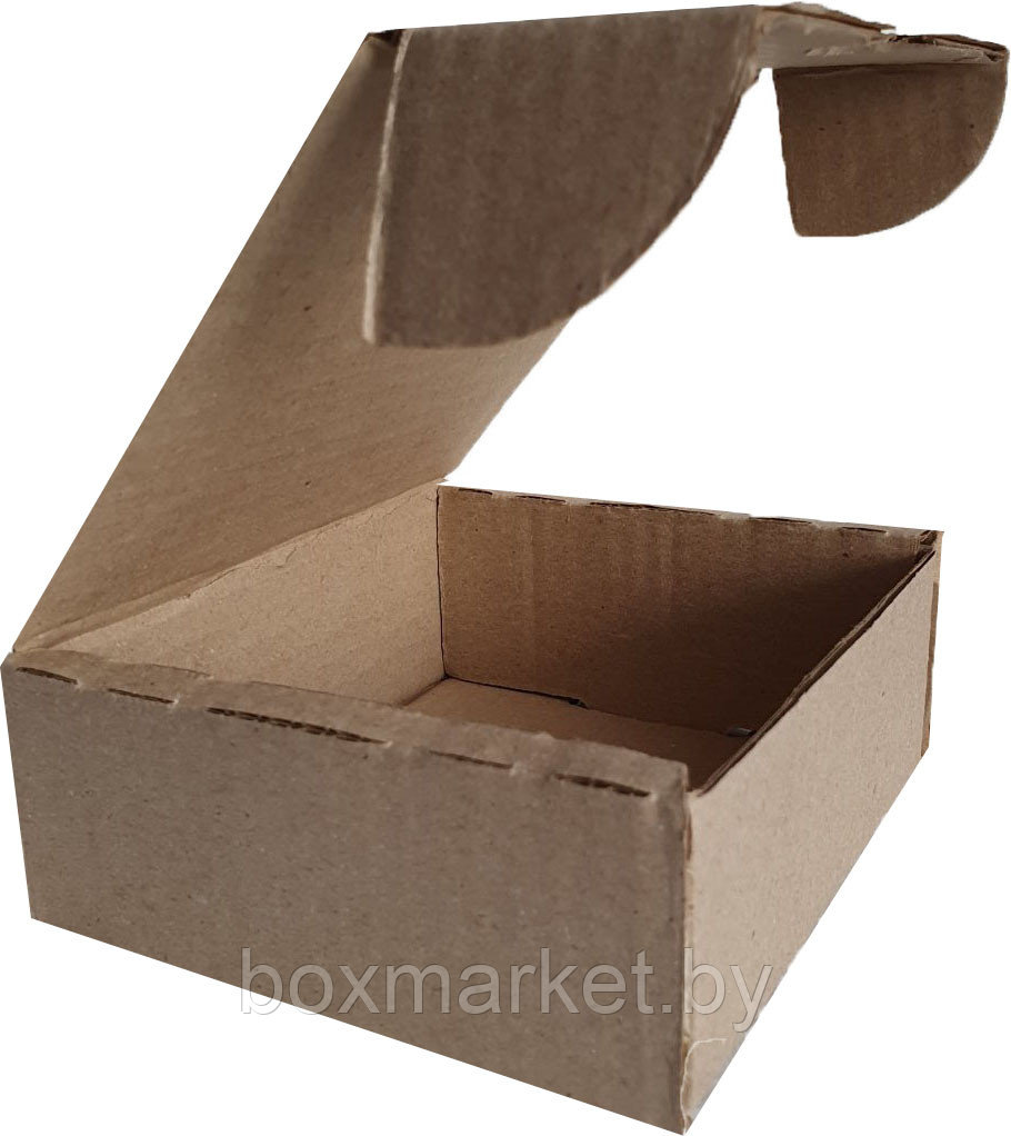Коробка самосборная 125х125х53 мм бурая fefco 0427 из гофрокартона 3 мм Т22 - фото 1 - id-p181638416