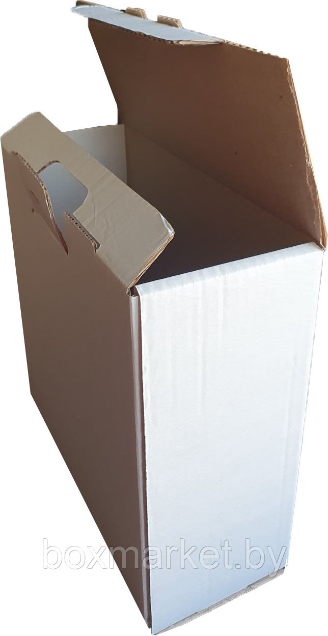 Коробка самосборная 250х100х195 мм белая fefco 0470 из гофрокартона 3 мм Т23 - фото 1 - id-p181638481