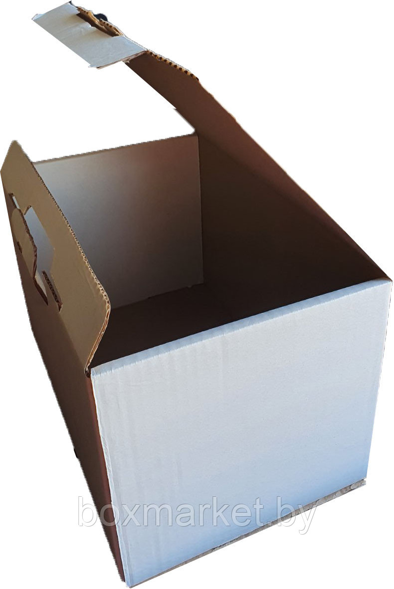 Коробка самосборная 275х180х175 мм белая fefco 0470 из гофрокартона 3 мм Т23 - фото 1 - id-p181638490