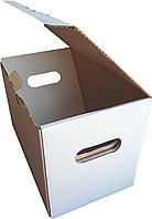 Коробка архивная 300х210х290 мм белая из гофрокартона 3 мм Т23