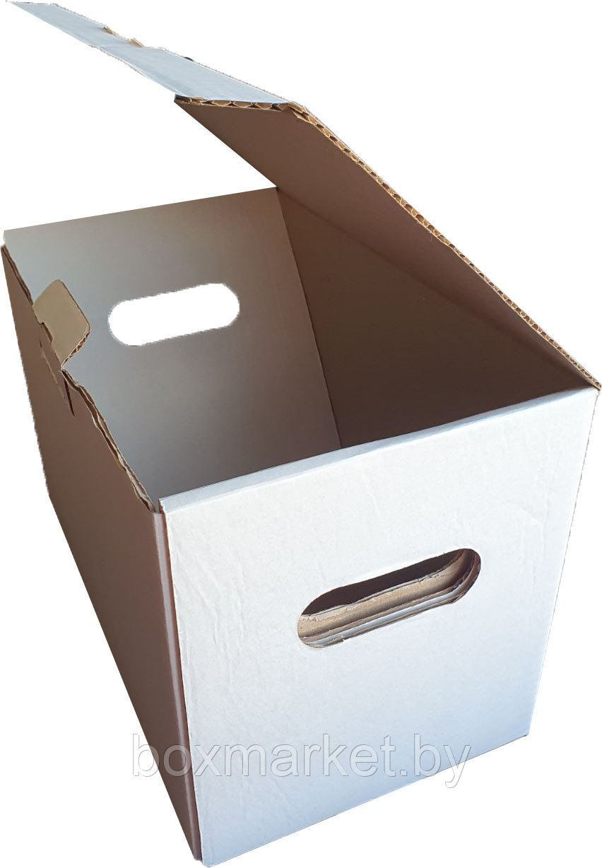 Коробка архивная 310х188х210 мм белая из гофрокартона 3 мм Т23 - фото 1 - id-p181638529