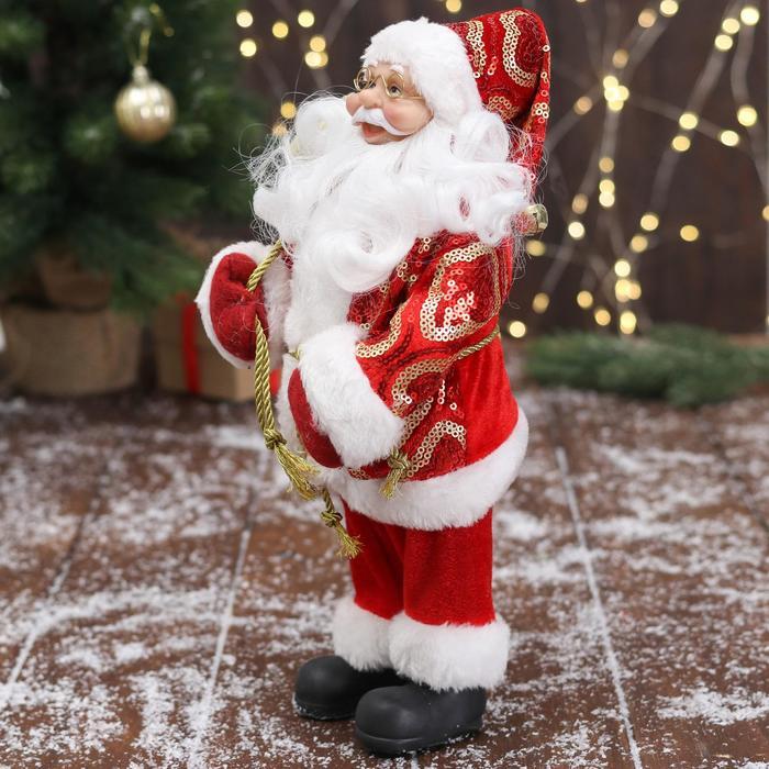Дед Мороз "В красной шубе с подвязкой, с подарками" 16х30 см - фото 2 - id-p181641555