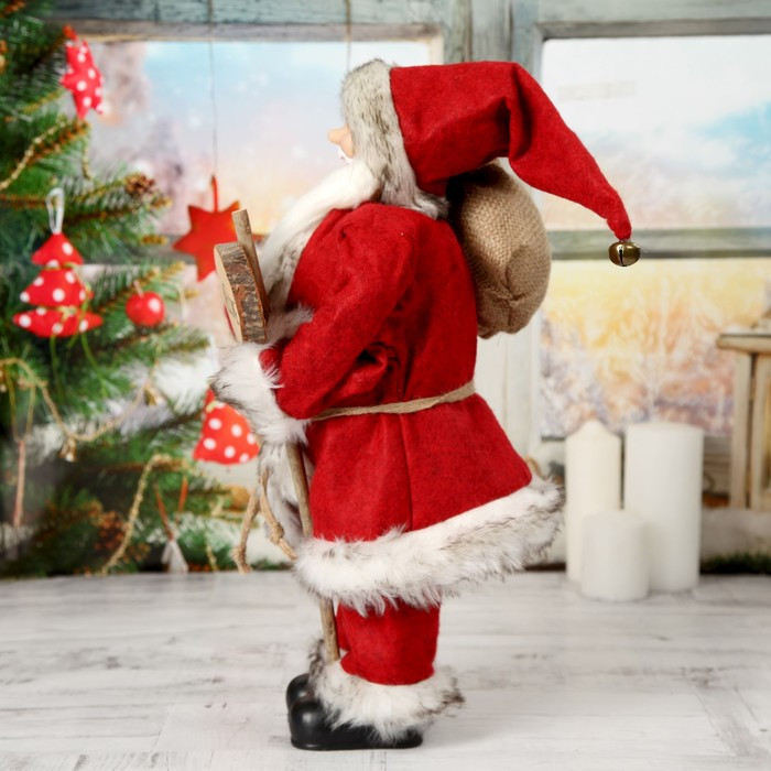 Дед Мороз "В красной шубке, приветствующий" 45 см - фото 2 - id-p181641558